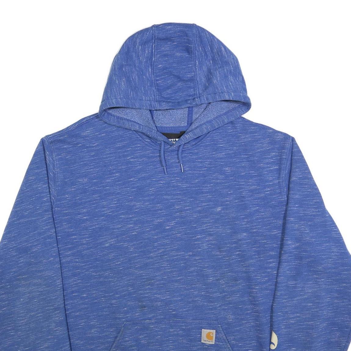CARHARTT Mens Blue Hoodie 2XL Cotton Blend Pullover Hooded Sweatshirt