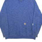 CARHARTT Mens Blue Hoodie 2XL Cotton Blend Pullover Hooded Sweatshirt