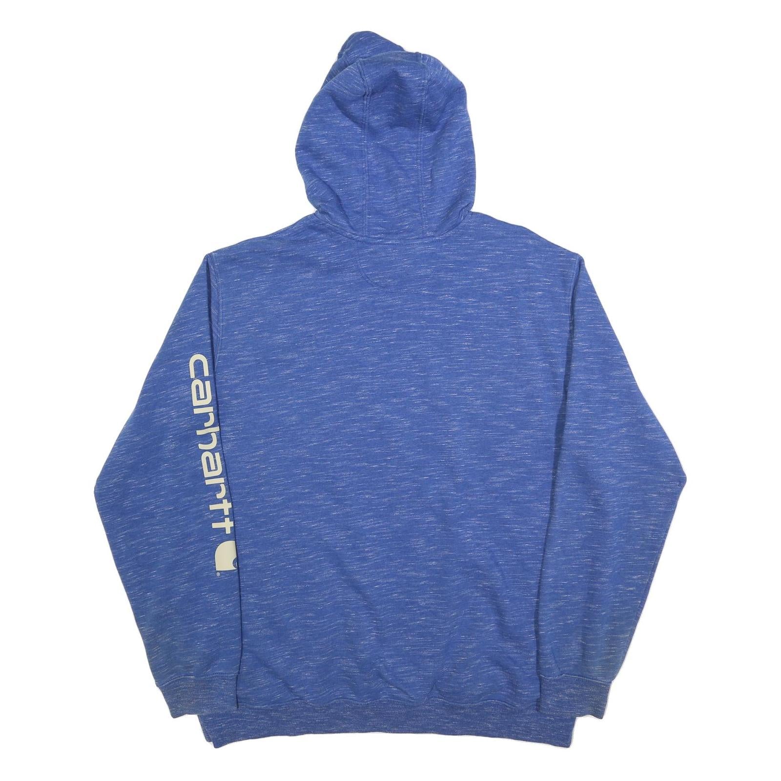 CARHARTT Mens Blue Hoodie 2XL Cotton Blend Pullover Hooded Sweatshirt