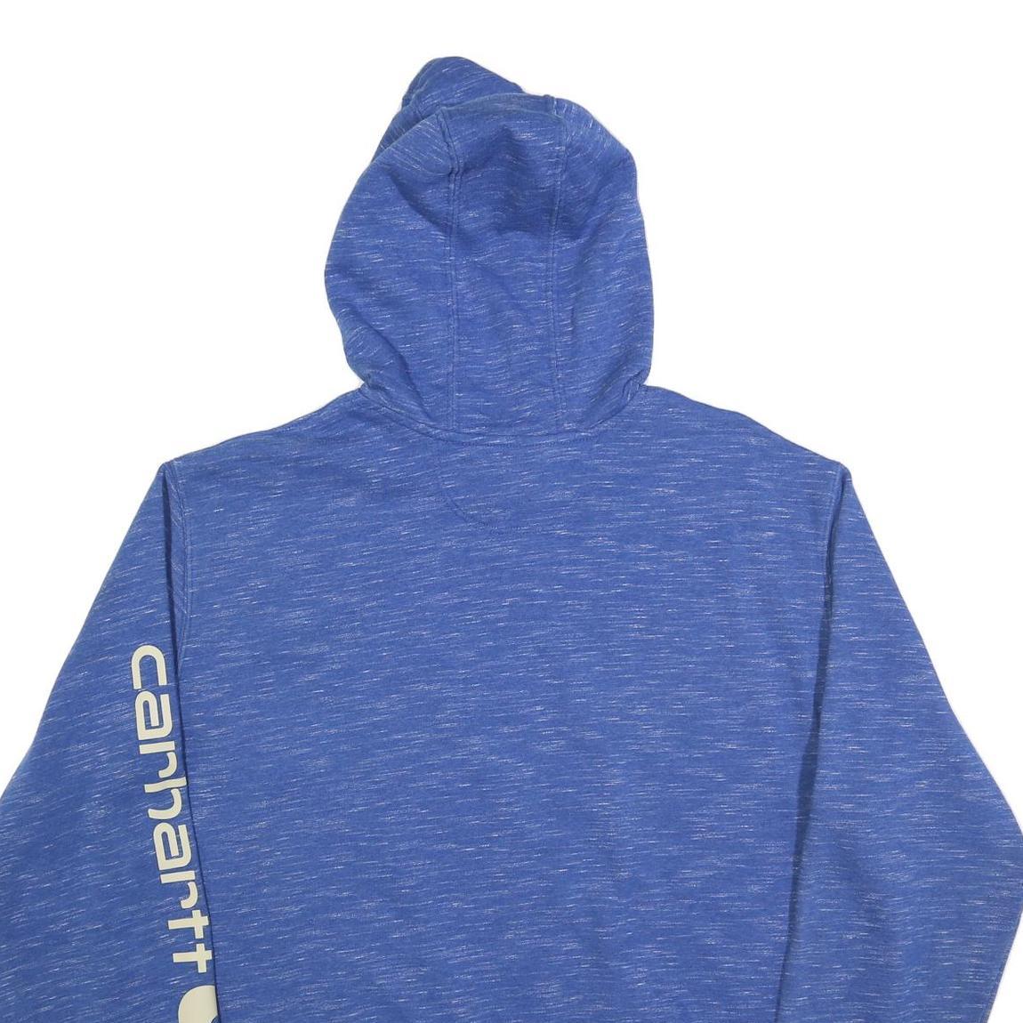 CARHARTT Mens Blue Hoodie 2XL Cotton Blend Pullover Hooded Sweatshirt