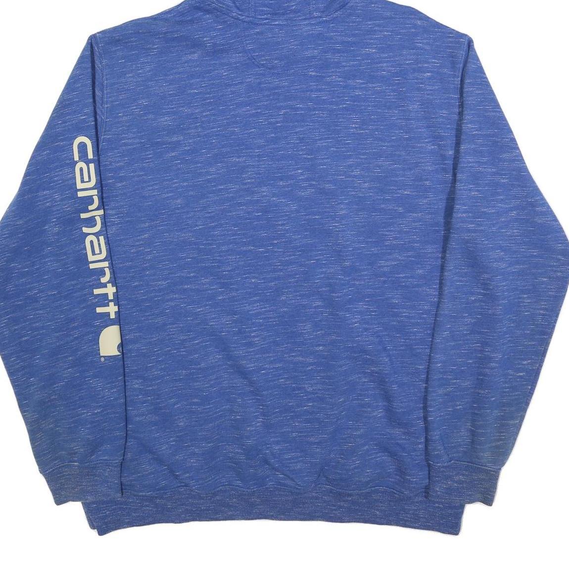 CARHARTT Mens Blue Hoodie 2XL Cotton Blend Pullover Hooded Sweatshirt