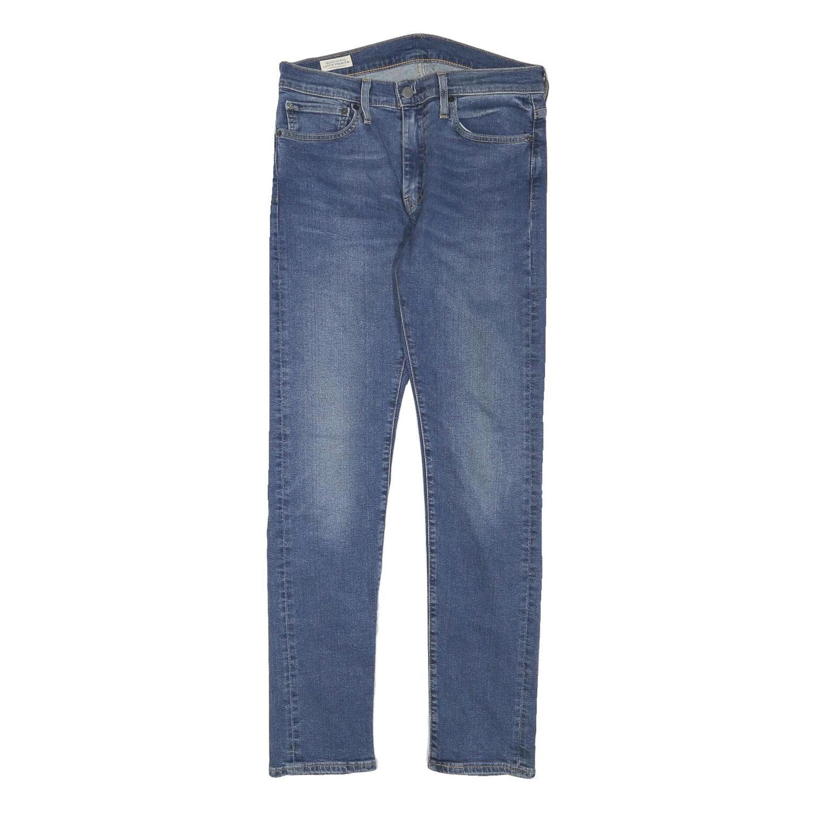 LEVI'S Mens Slim Blue Denim Light Zip Jeans W30 L30 Classic Fit Casual