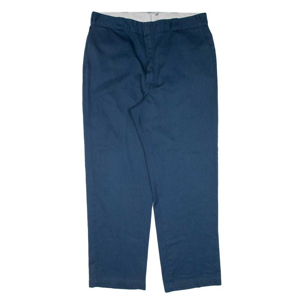 DICKIES Workwear Mens Trousers Blue Regular Straight W38 L30