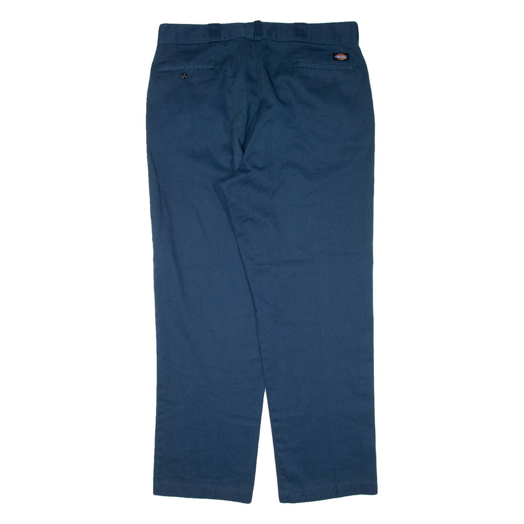 DICKIES Workwear Mens Trousers Blue Regular Straight W38 L30