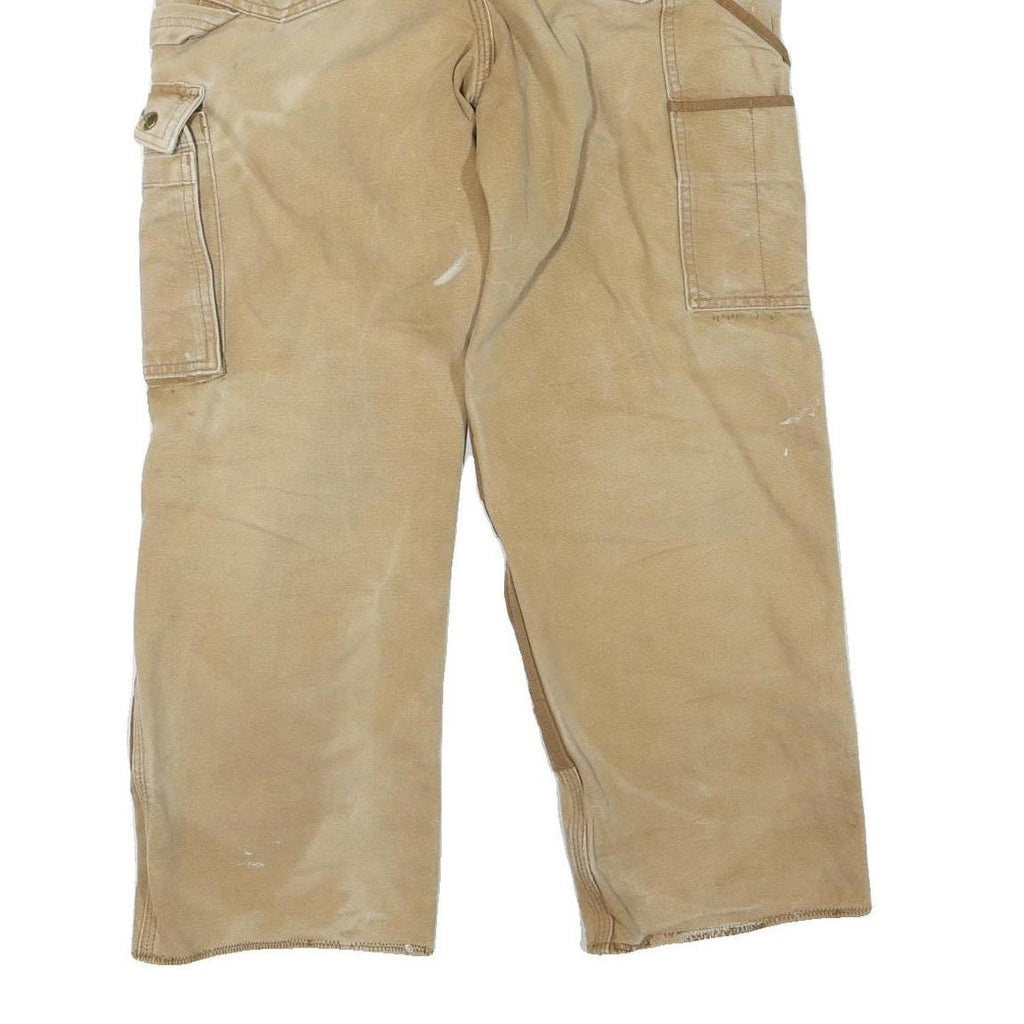 CARHARTT Mens Regular Fit Workwear Jeans Beige Brown Cotton Blend W28 L26