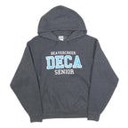 JERZEES Mens Grey Beavercreek DECA Senior Hoodie M Cotton Blend Drawstring