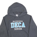 JERZEES Mens Grey Beavercreek DECA Senior Hoodie M Cotton Blend Drawstring