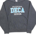 JERZEES Mens Grey Beavercreek DECA Senior Hoodie M Cotton Blend Drawstring