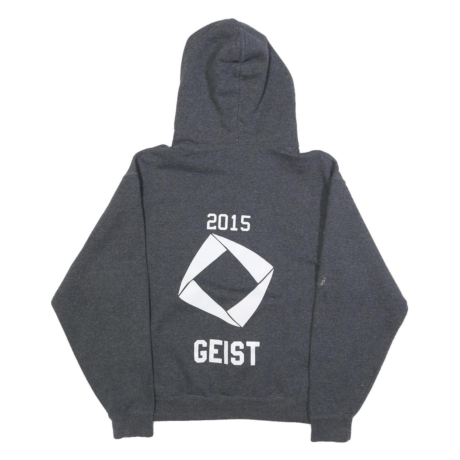 JERZEES Mens Grey Beavercreek DECA Senior Hoodie M Cotton Blend Drawstring