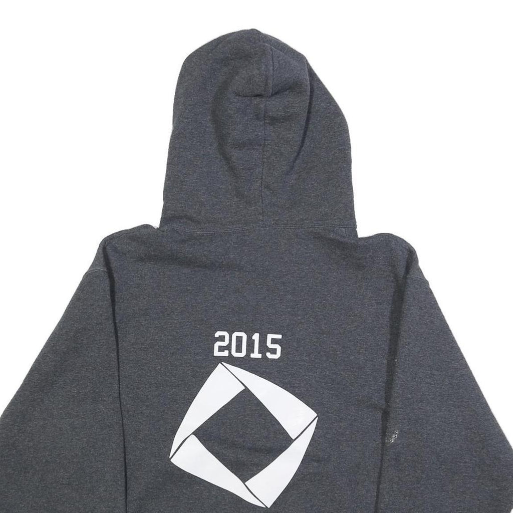 JERZEES Mens Grey Beavercreek DECA Senior Hoodie M Cotton Blend Drawstring