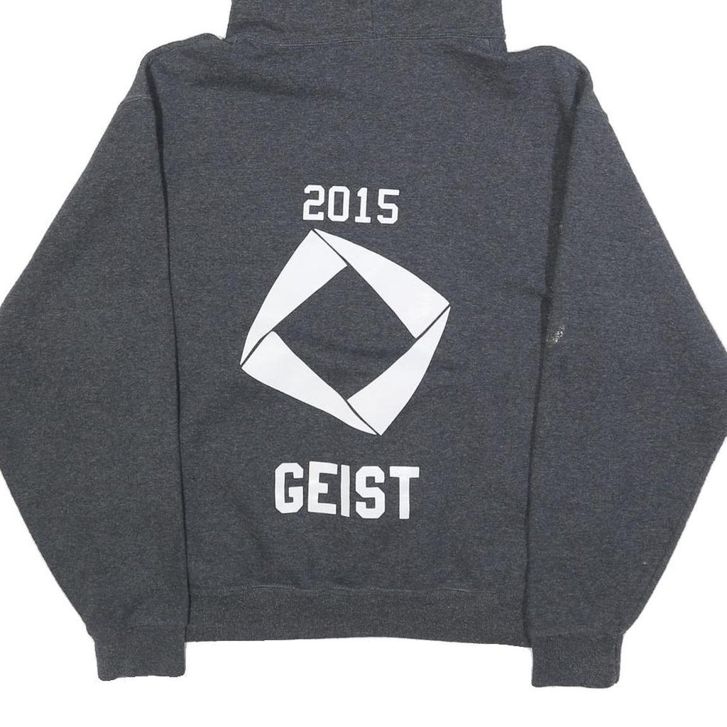 JERZEES Mens Grey Beavercreek DECA Senior Hoodie M Cotton Blend Drawstring