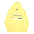 CHAMPION Mens Yellow Hoodie M Cotton Blend Casual Pullover Sweatshirt