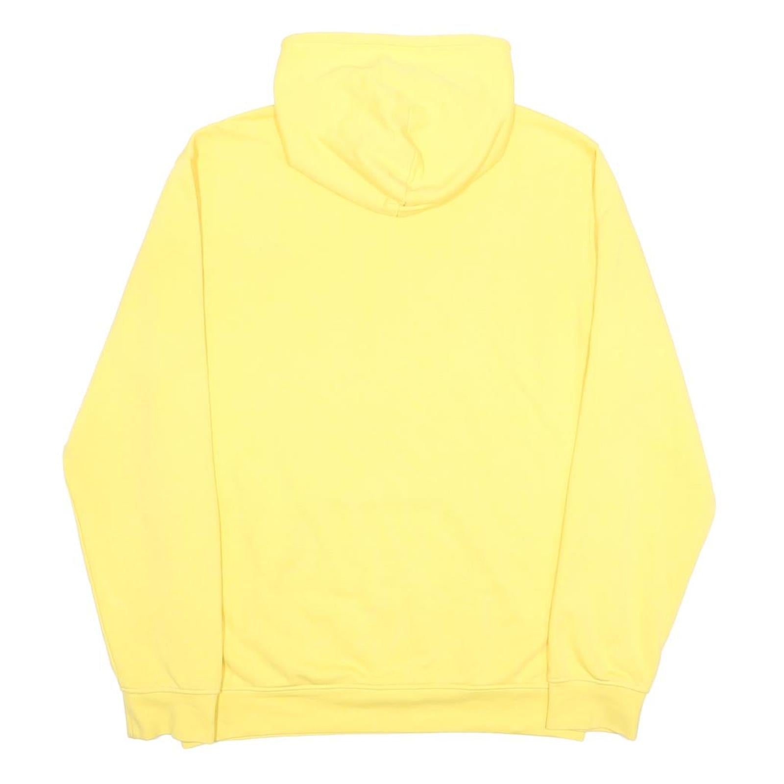 CHAMPION Mens Yellow Hoodie M Cotton Blend Casual Pullover Sweatshirt