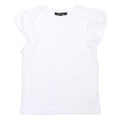 NEW LOOK Womens White Basic Top Short Sleeve Round Neck UK 12 Cotton Blend