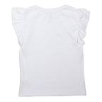 NEW LOOK Womens White Basic Top Short Sleeve Round Neck UK 12 Cotton Blend