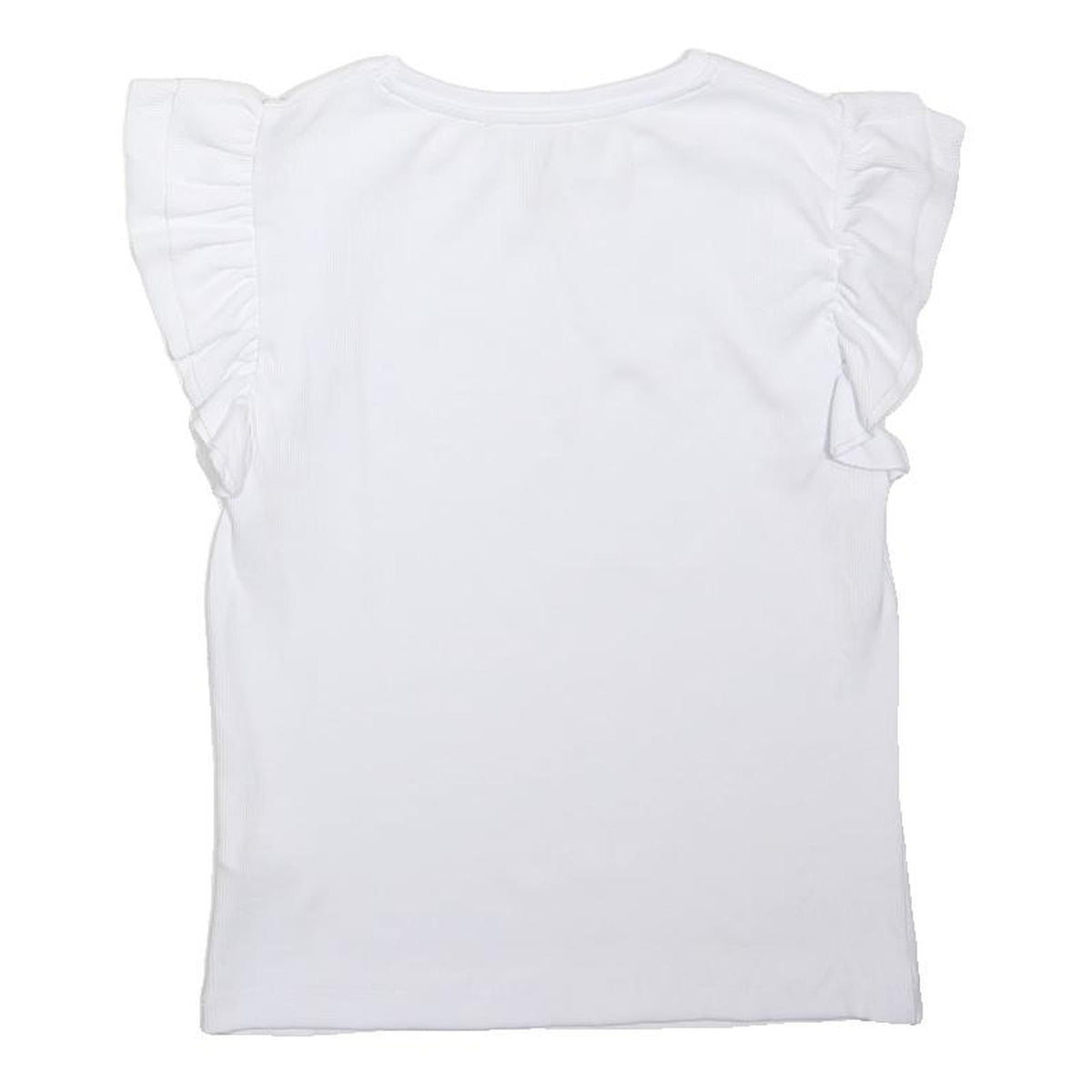 NEW LOOK Womens White Basic Top Short Sleeve Round Neck UK 12 Cotton Blend