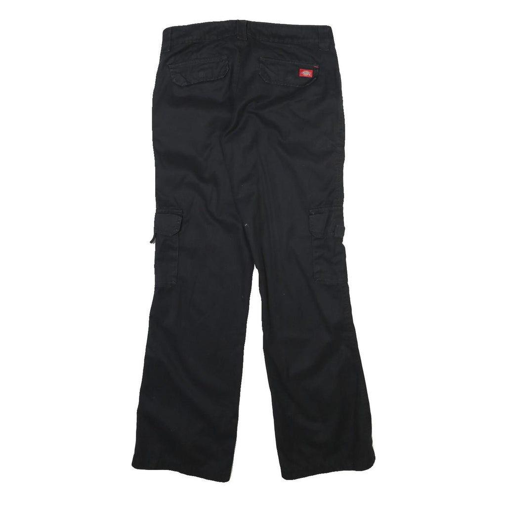 DICKIES Mens Black Cotton Blend Regular Fit Straight Leg Trousers W32 L31