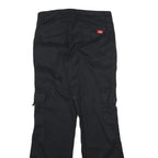DICKIES Mens Black Cotton Blend Regular Fit Straight Leg Trousers W32 L31