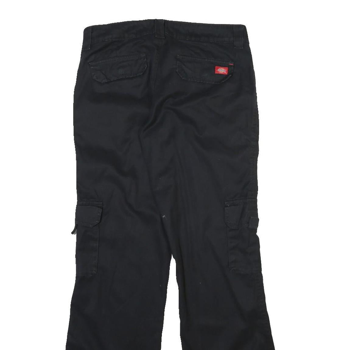 DICKIES Mens Black Cotton Blend Regular Fit Straight Leg Trousers W32 L31