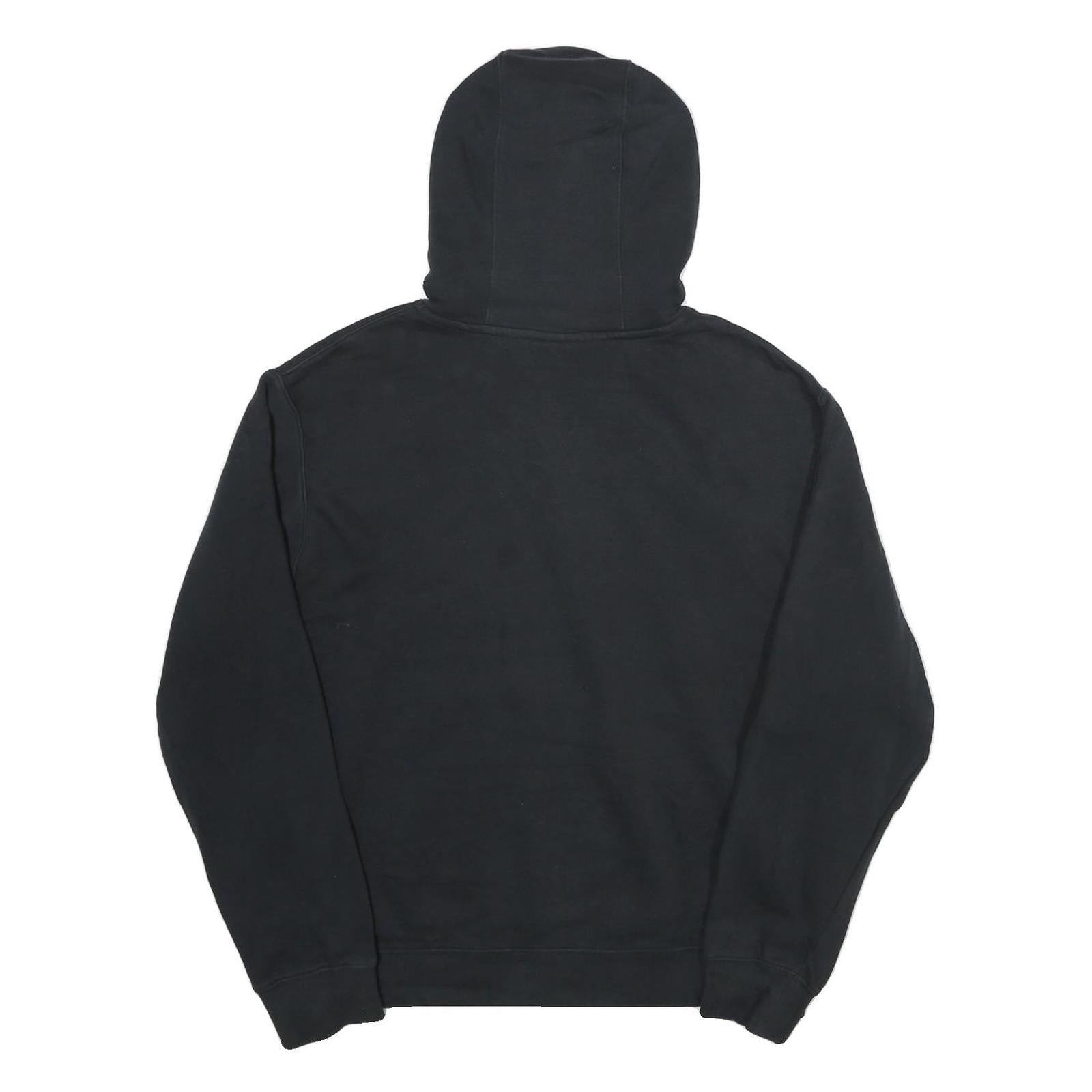 NIKE Mens Black Huffman Football Pullover Hoodie L Cotton Blend Sportswear