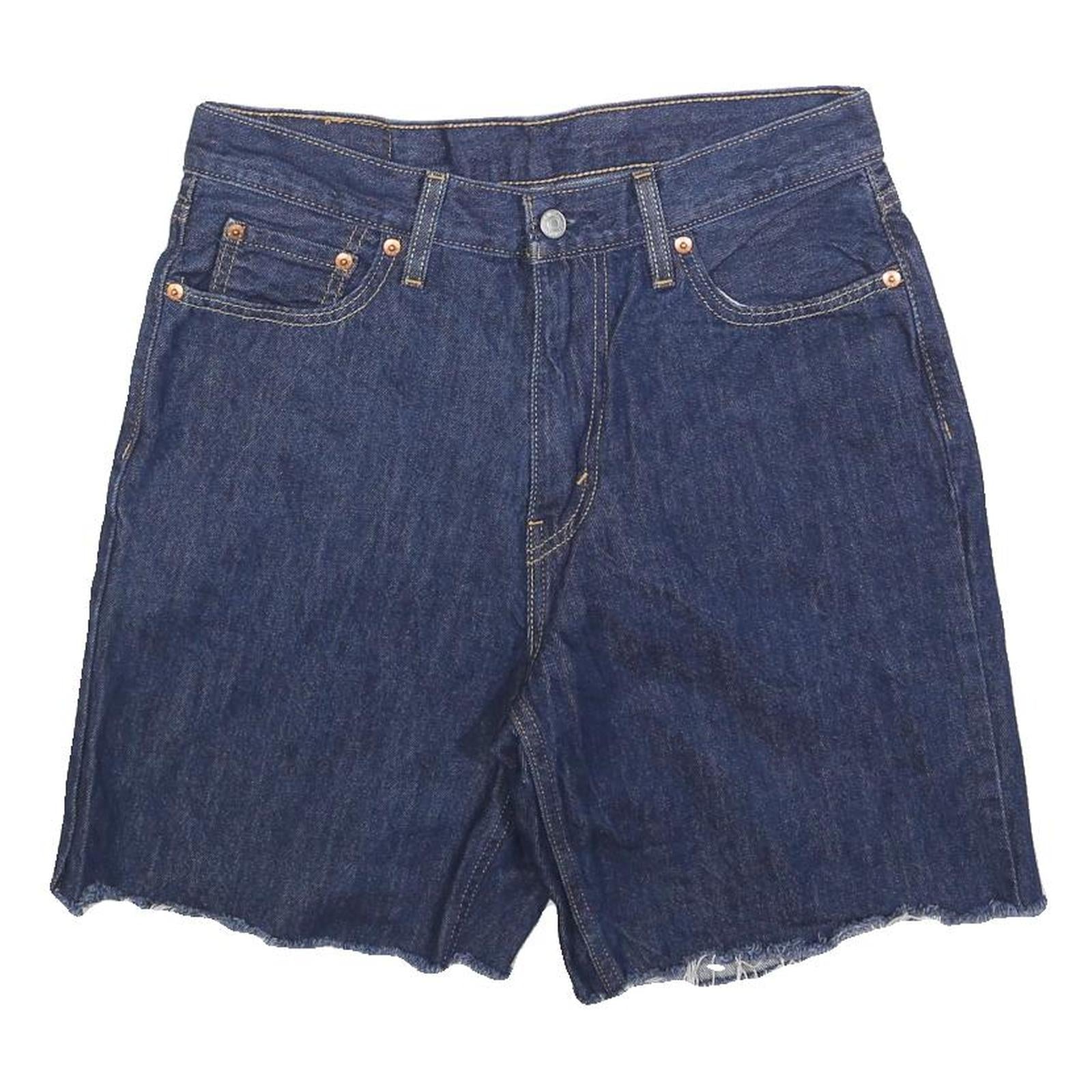 LEVI'S Womens Denim Blue Shorts Casual M W30 Raw Hem Classic Fit