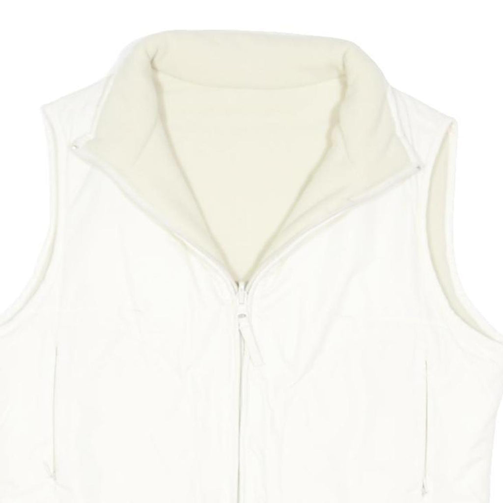 CHAMPION Womens White Zip Jacket S Polyester Blend Plain Lightweight Sport