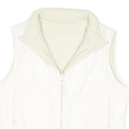 CHAMPION Womens White Zip Jacket S Polyester Blend Plain Lightweight Sport