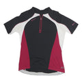 SCOTT Mens Black & Burgundy Modern T-Shirt L Short Sleeve 1/4 Zip Cycling Top