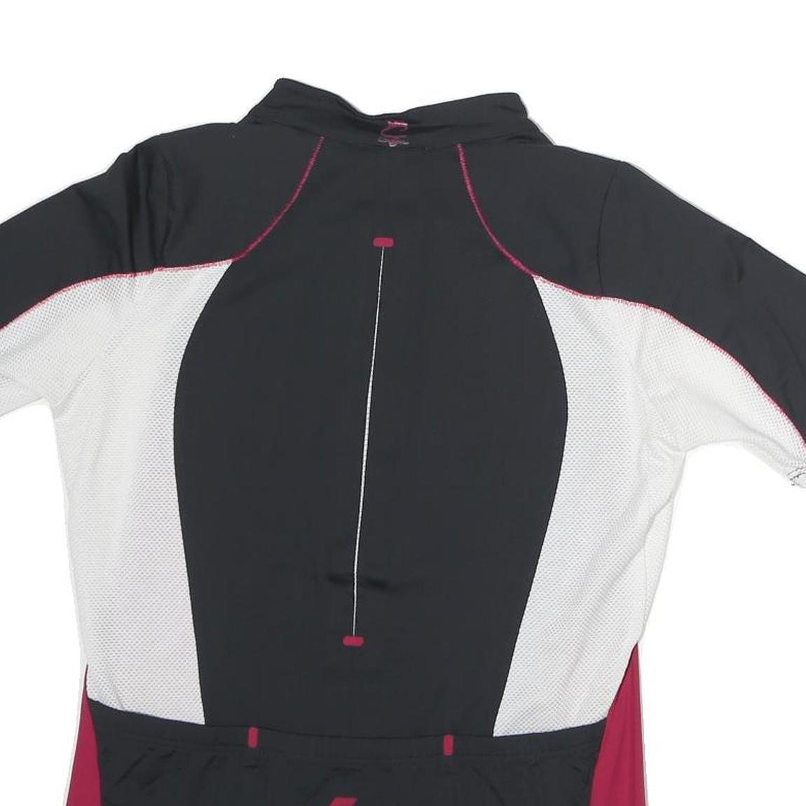 SCOTT Mens Black & Burgundy Modern T-Shirt L Short Sleeve 1/4 Zip Cycling Top