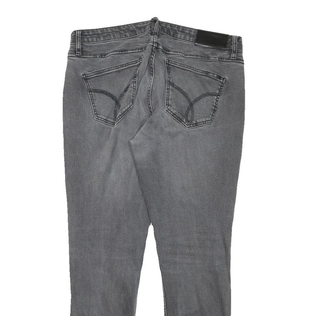 CALVIN KLEIN JEANS Mens Grey Slim Skinny Denim Cotton Blend W36 L32 Stylish