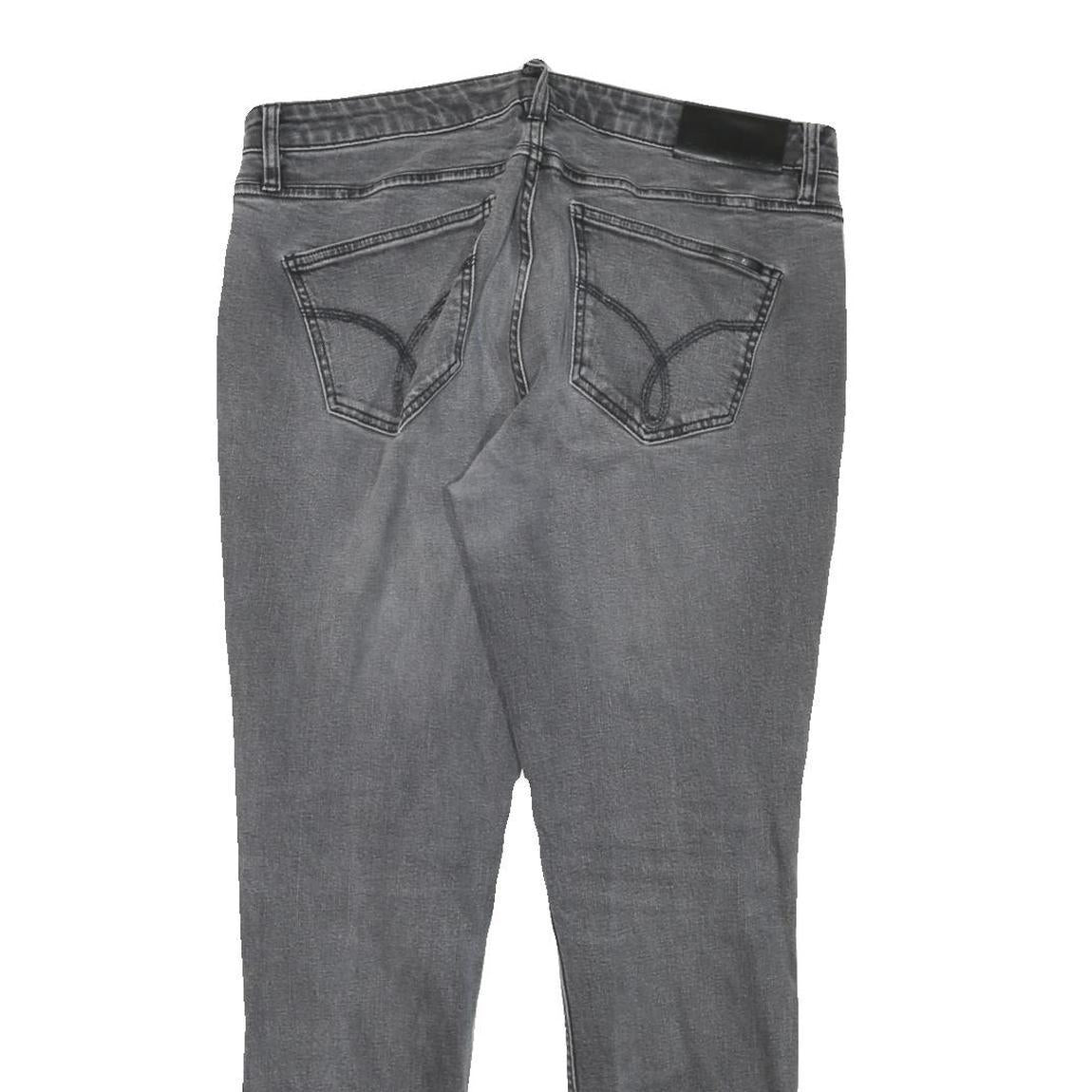 CALVIN KLEIN JEANS Mens Grey Slim Skinny Denim Cotton Blend W36 L32 Stylish