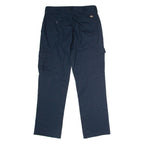 DICKIES Workwear Cargo Mens Trousers Blue Regular Straight W32 L32