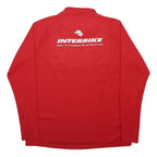 NIKE Mens Red FCL Logo Quarter Zip Sweatshirt XL Sports Training