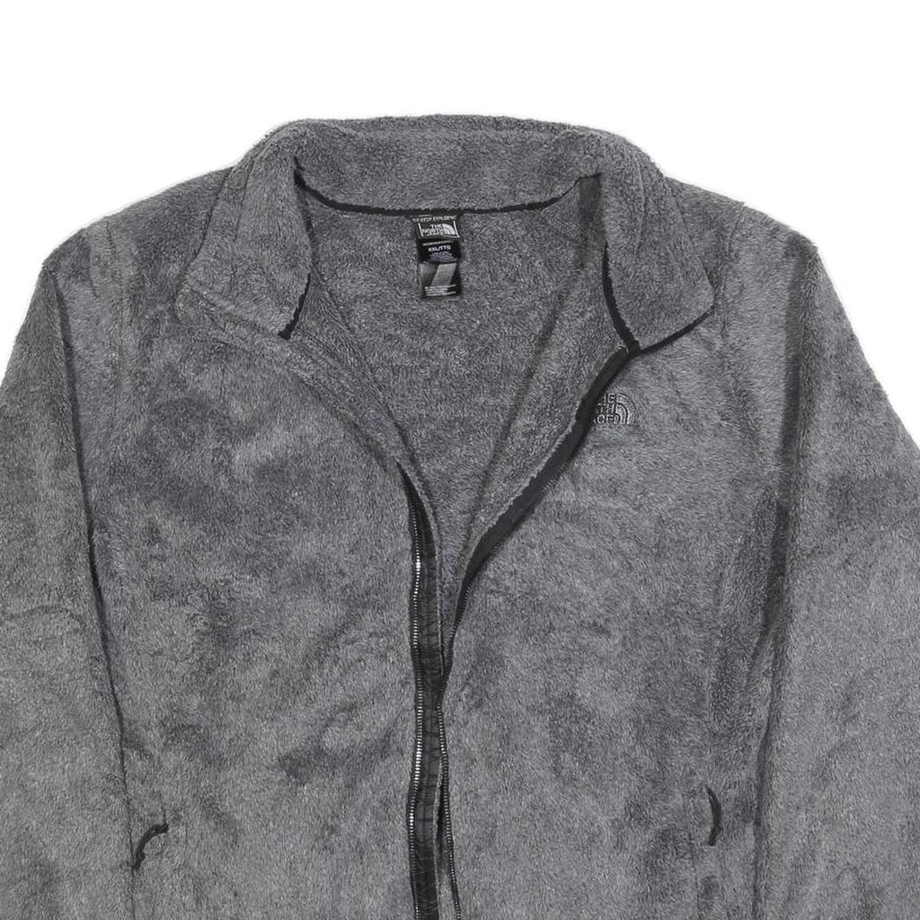 THE NORTH FACE Womens Grey Polyester Zip Jacket 2XL Fleece Casual Outdoor