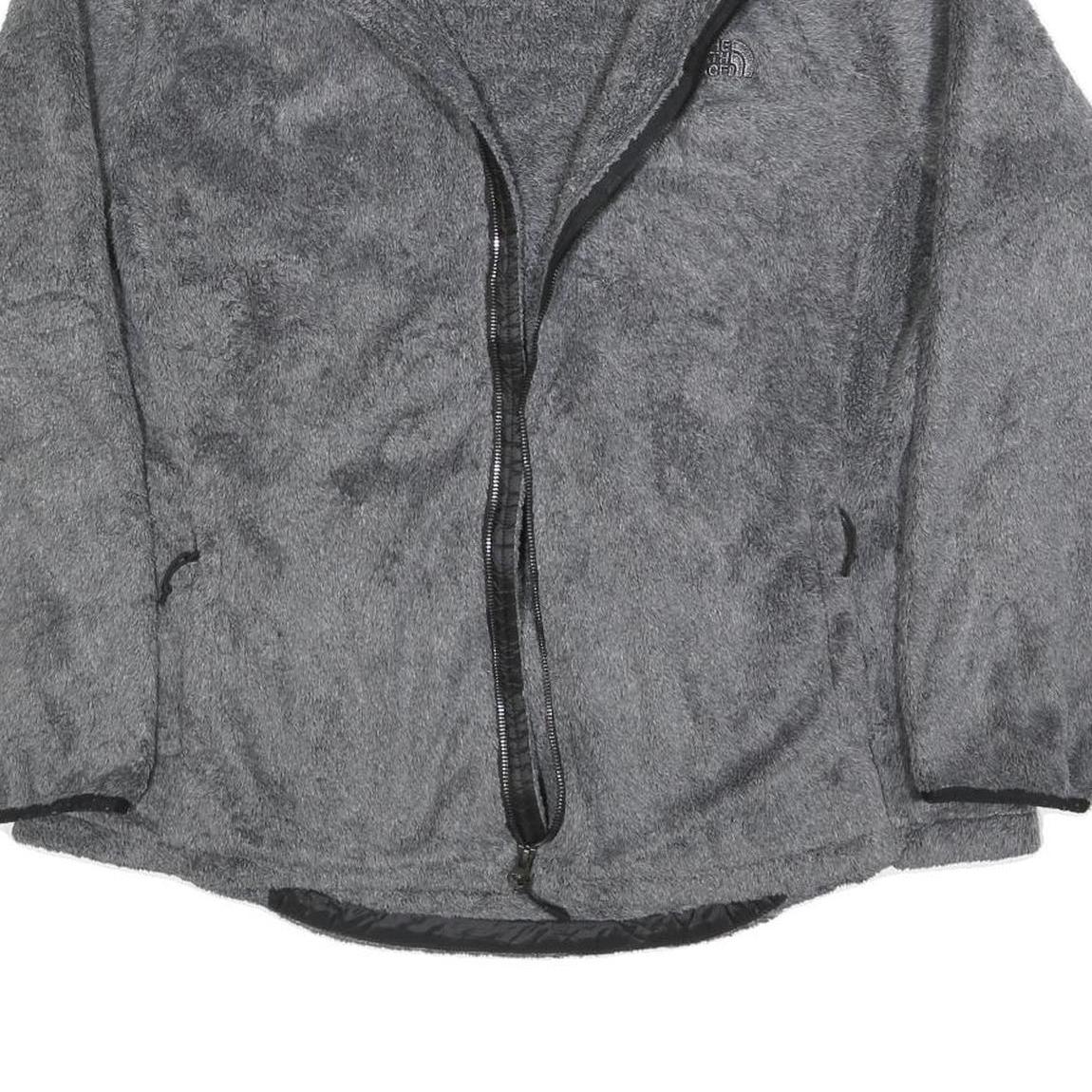 THE NORTH FACE Womens Grey Polyester Zip Jacket 2XL Fleece Casual Outdoor