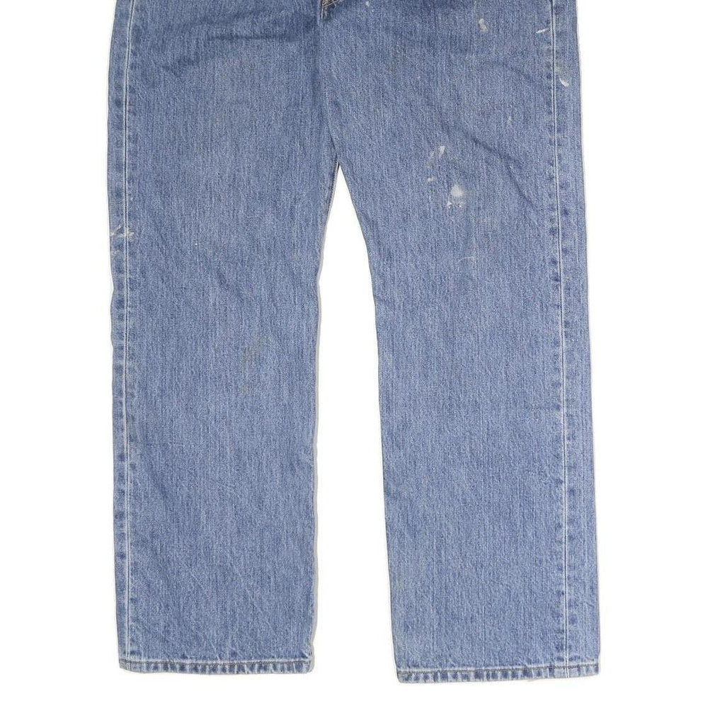LEVI'S 501 Mens Jeans Blue Regular Straight Denim Medium W32 L30 Classic Style