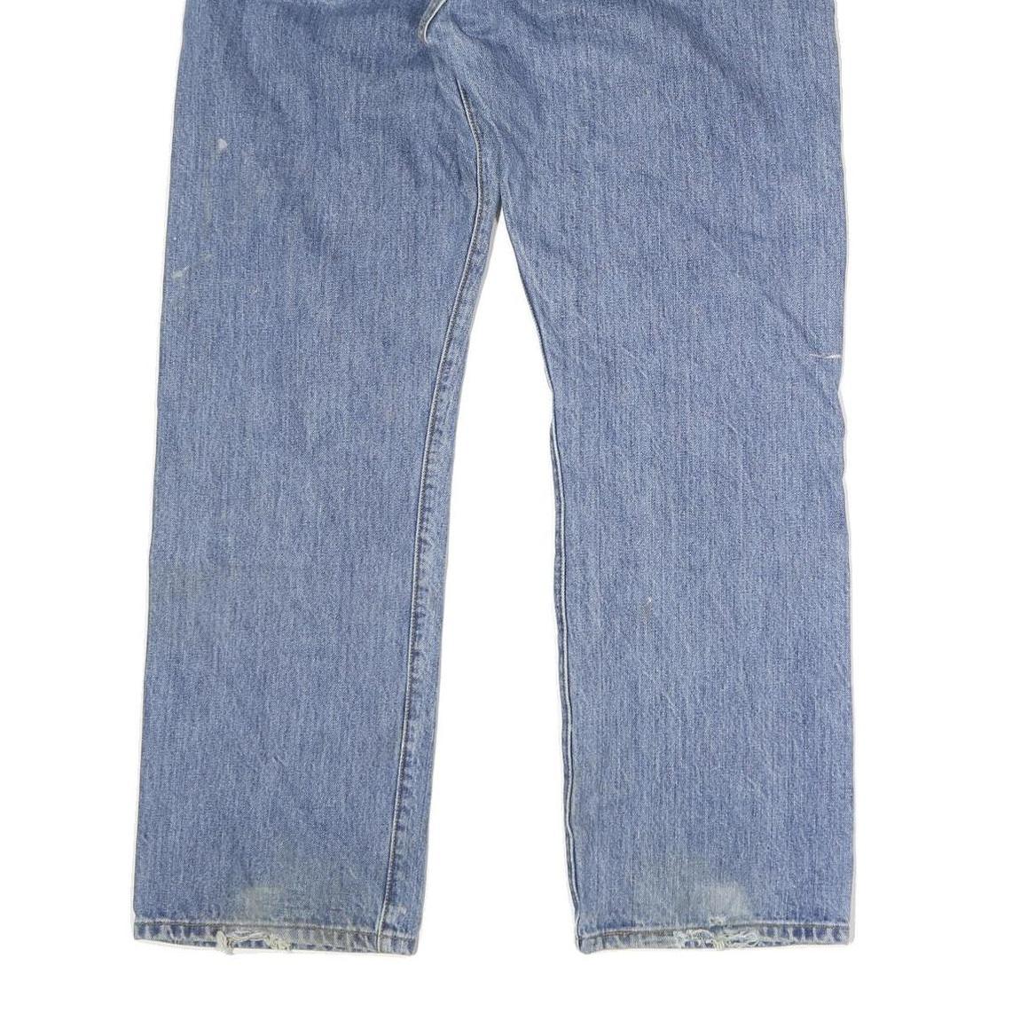 LEVI'S 501 Mens Jeans Blue Regular Straight Denim Medium W32 L30 Classic Style