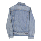 LEVI'S Mens Blue Cotton Denim Jacket S Button Plain Classic Fit Vintage Style