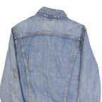 LEVI'S Mens Blue Cotton Denim Jacket S Button Plain Classic Fit Vintage Style