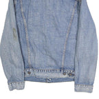 LEVI'S Mens Blue Cotton Denim Jacket S Button Plain Classic Fit Vintage Style