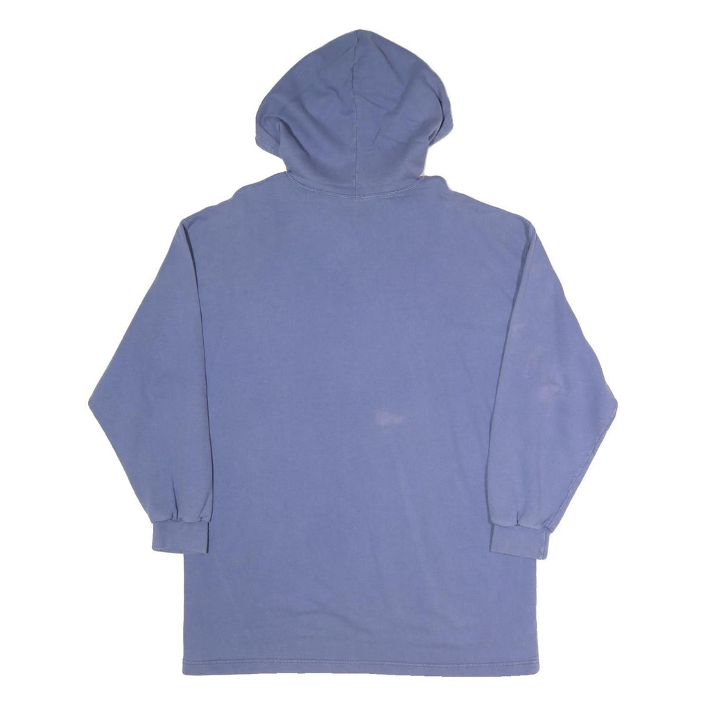 Womens Blue Hoodie XL Used Washed Distressed Print Cotton Blend Casual