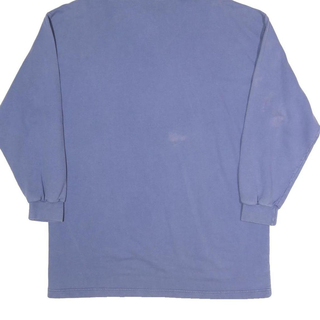 Womens Blue Hoodie XL Used Washed Distressed Print Cotton Blend Casual