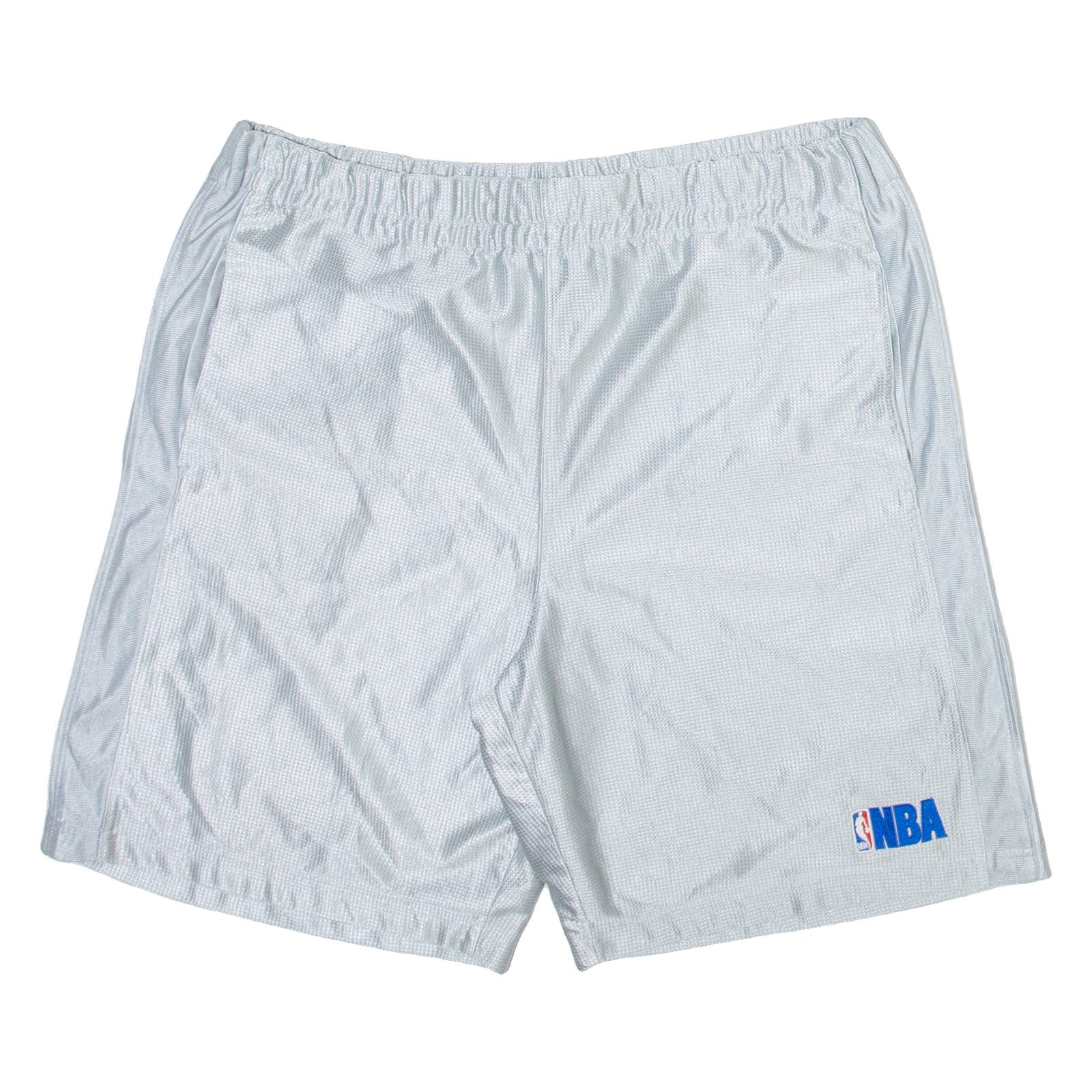 NBA Mens Casual Shorts Silver Relaxed L W36