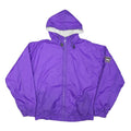 GEAR Mens Purple Zip Hooded Jacket XL Nylon Plain Washington Logo