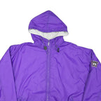 GEAR Mens Purple Zip Hooded Jacket XL Nylon Plain Washington Logo
