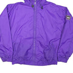 GEAR Mens Purple Zip Hooded Jacket XL Nylon Plain Washington Logo