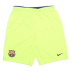 NIKE Boys Shorts Yellow FC Barcelona Casual XL W26 Sports Polyester