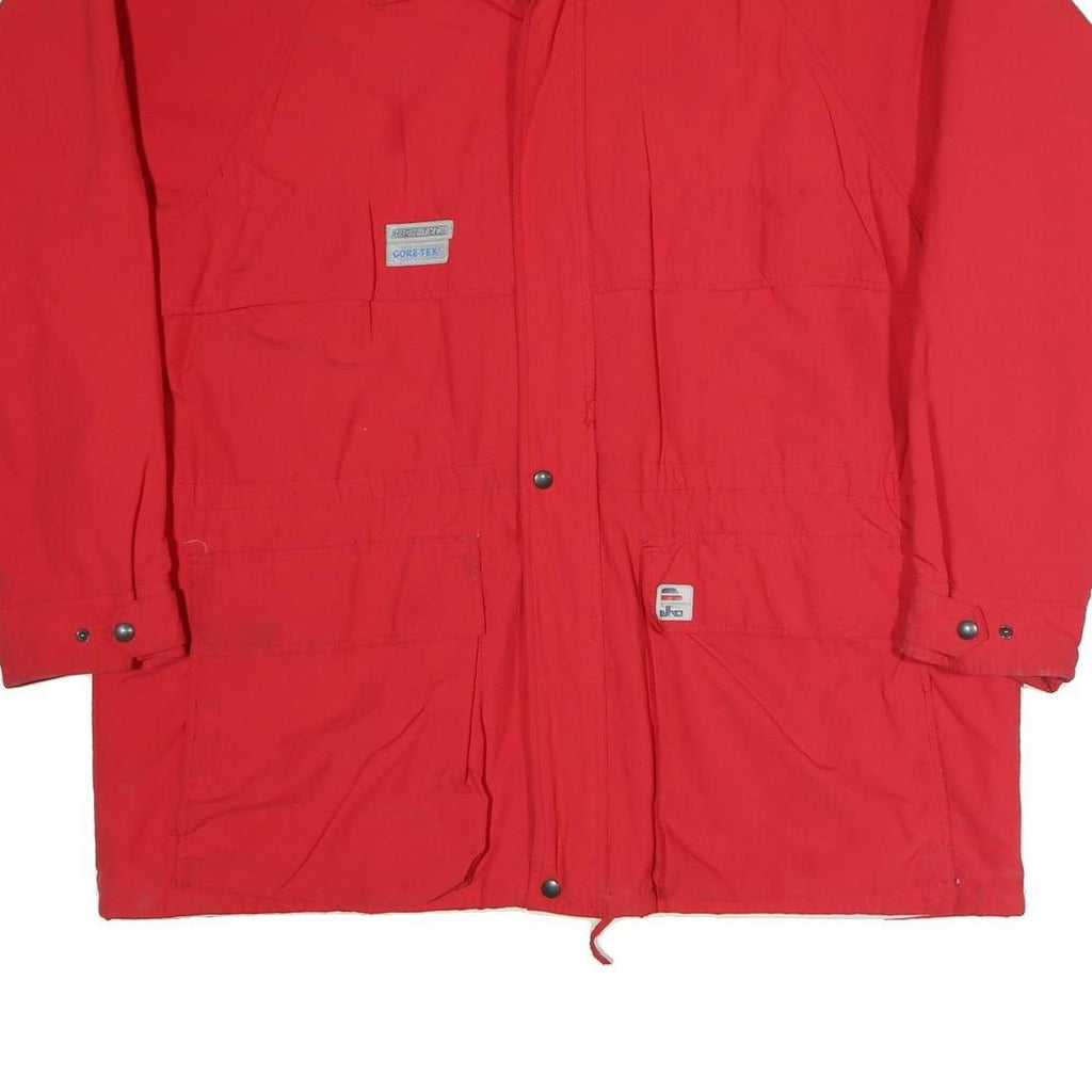 ELHO Mens Red Jacket 2XL Polyester Blend Zip Outdoor Waterproof Shell