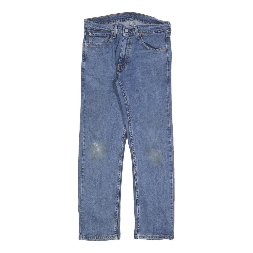 LEVI'S 505 Mens Jeans Blue Regular Straight Denim Medium W32 L30 Classic Cotton