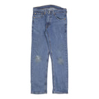 LEVI'S 505 Mens Jeans Blue Regular Straight Denim Medium W32 L30 Classic Cotton